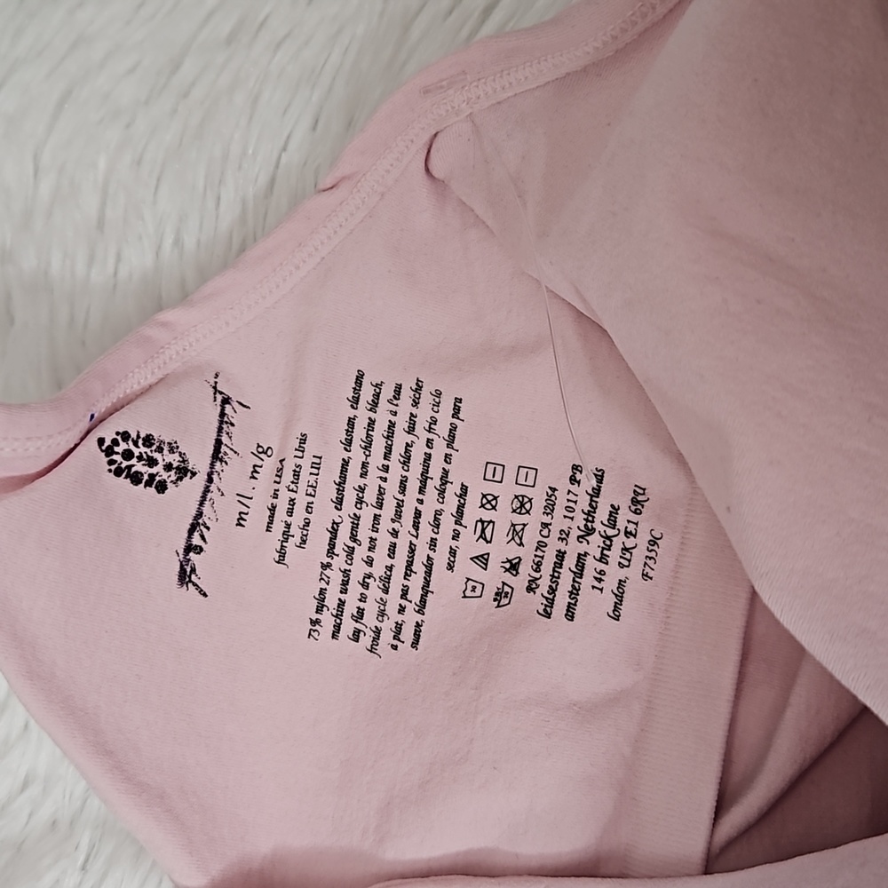 39. Free People Good Karma Ruched Crop Tank Light pink - Picture 4 of 12